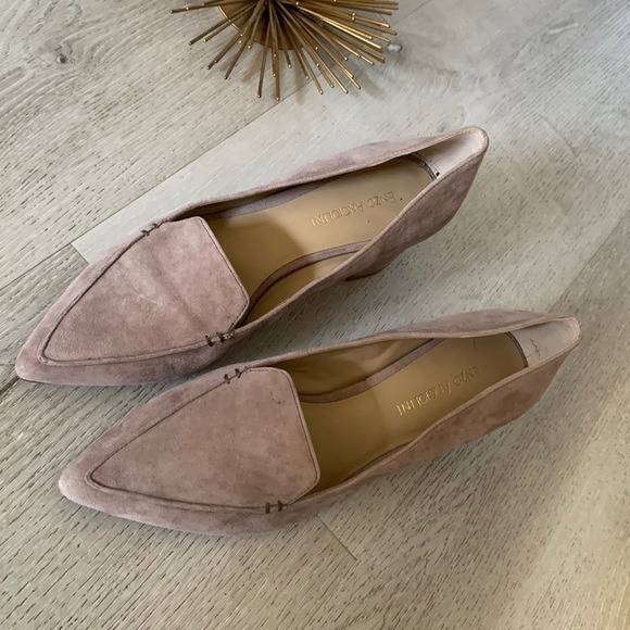 Enzo Angiolini Mauve Suede Block Heels - Picture 4 of 9